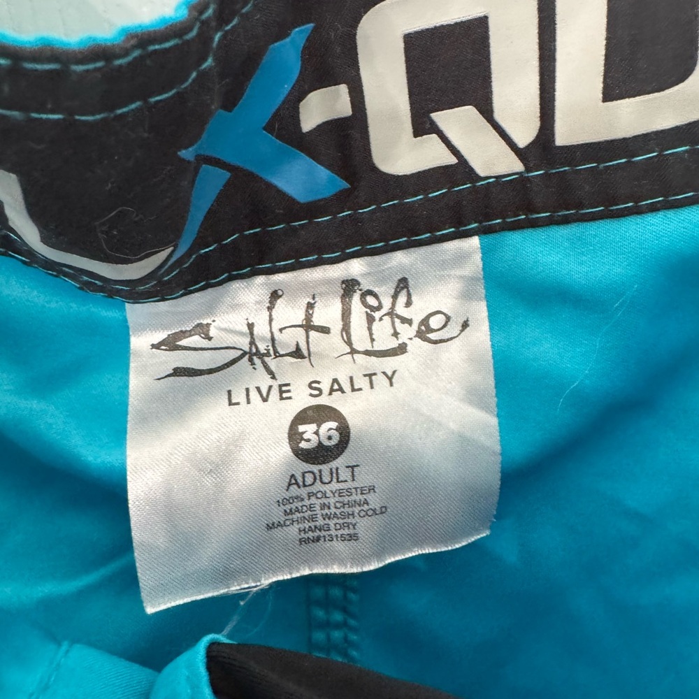 Salt life size 36 blue swim trunks - Picture 3 of 3